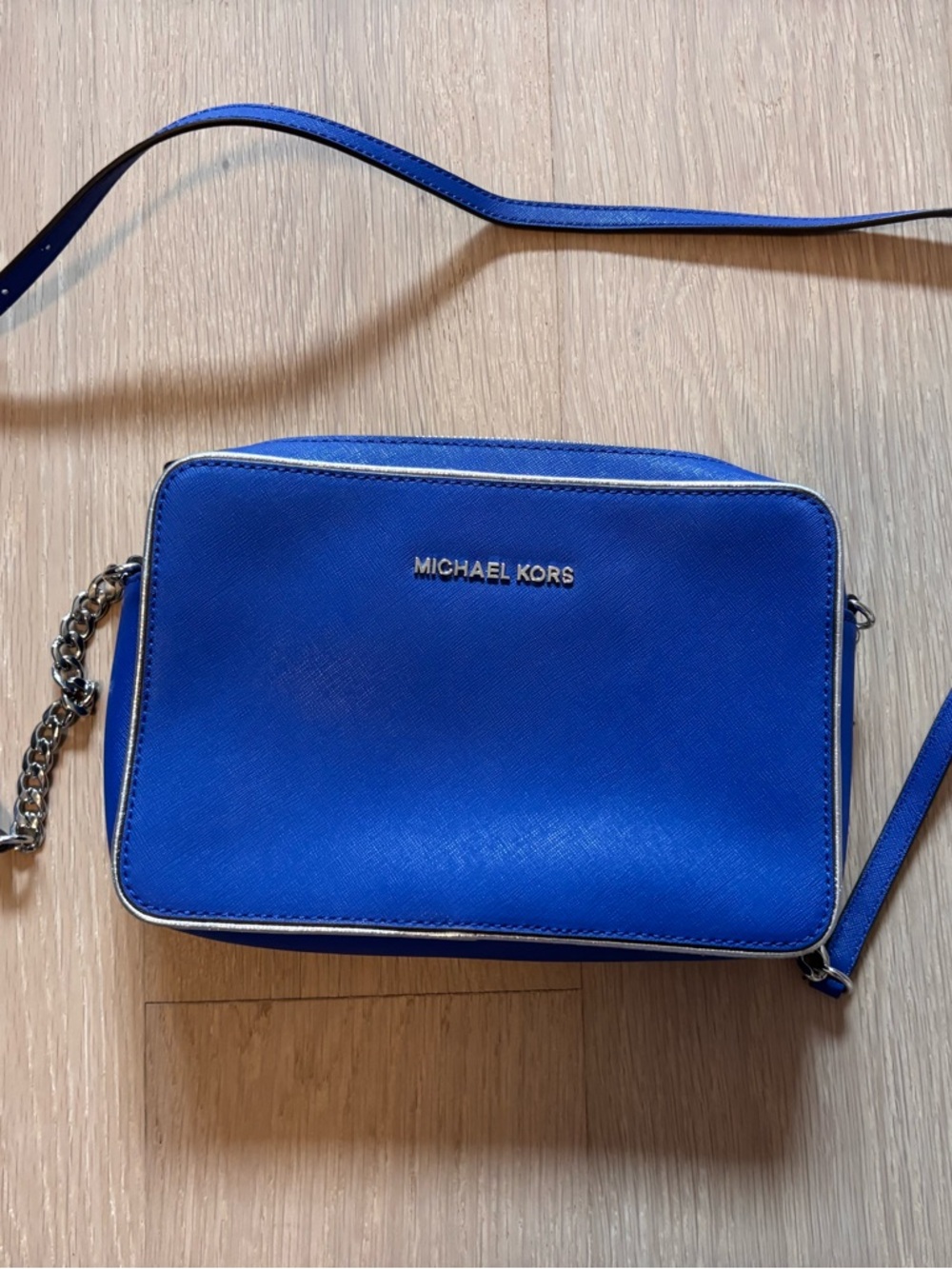 Michael Kors Cobalt Blue Saffiano Crossbody Bag
